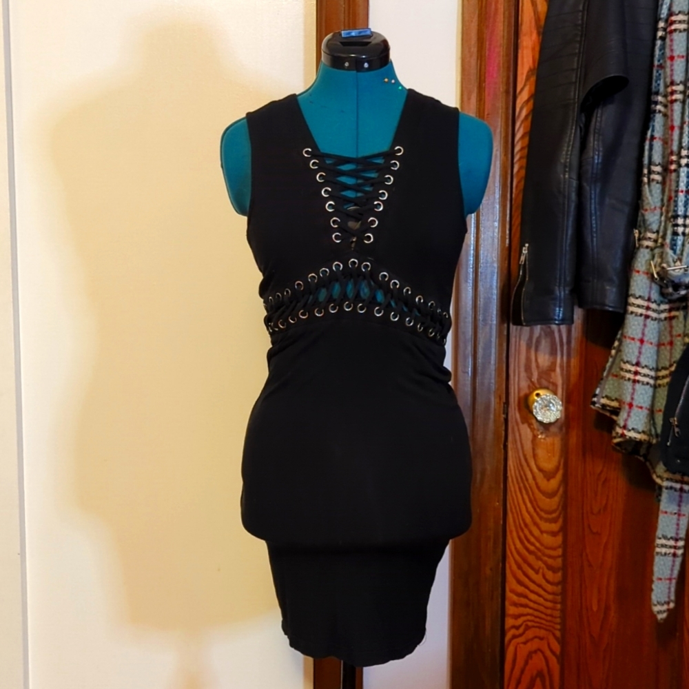 Little Black Biker Dress